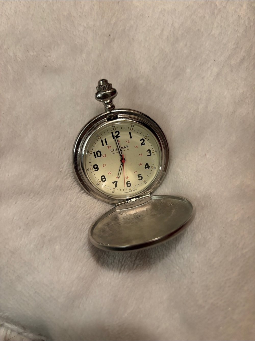 vintage Coleman Silver Pocket Watch